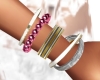 Pink Topaz Bracelet Set