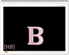 {HB} Letter B Pink