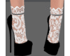 B/W lace pumps