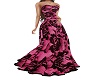 Pink & Black Lace Gown