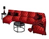 Red cozy sofa