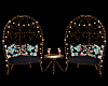 Outdoor Chairs w Lamps