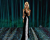 black /silver gown