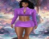 Purple Leather Skirt