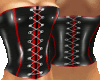 Black corset red piping