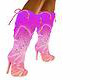 pink butterfly boots