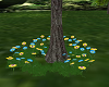 Blue Yellow Flower Ring