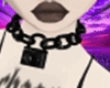 lock necklace black