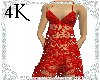 4K Red Fantasy Dress