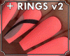 -Coral Pink Nails+Rings