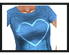 {G} Blue Heart Top