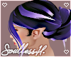 Hair wrap purple ombre