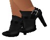 BLACK ANKLE BUCKLE BOOTS