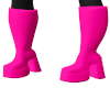 pink high platform boots