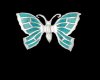 Blue enamel butterfly