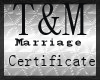 T&M Marriage license
