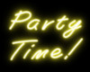 Yellow Party Time Neon