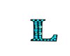 letter L blue neon