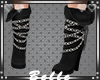 {B} Black Chained Boots