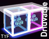 neon cubes - table