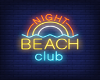 Night Beach Club Sign