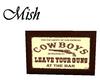 Cowboy Western Bar Sign