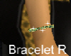 *M Bracelet emer gold R