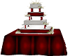 RED WHITE WEDDING CAKE