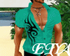 [Ely] Muscled Shirt turq