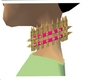 #pinkngold spike collar