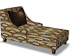 Tan Patterned Chaise/kis