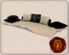 Black ivory rug pillows