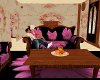 pink flower sofa set