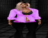 Black jeans purple belt