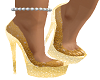 ~P~Glass Heels Gold