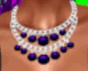 Purple White Jewelry Set