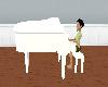(CL) White piano