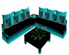 DBOE teal cosy couch