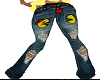 PAC-MAN TORN FADED JEANS