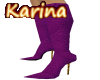 -K-Purple Lthr Boot wGld