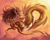 Gold Chinese Dragon Art