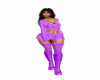 Purple boots leather