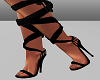 H/Black Lace Up Heels