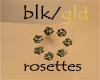 (KK)BLK GOLD BELLY RING