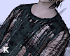 green ripped sweater