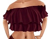 Burgundy Frilly Top