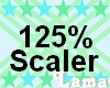 125 % ,  Kid head scaler