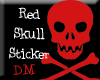 Large Red Skull Sticker