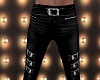 male buckle leather pant