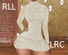 Sexy Cream Sweater Dress